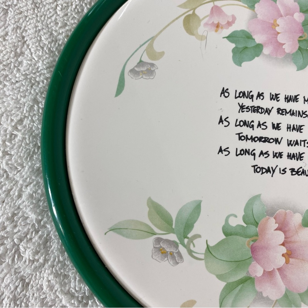 Vintage Ceramic Friendship Quote W Flowers Wall Decor - Picture 5 of 9